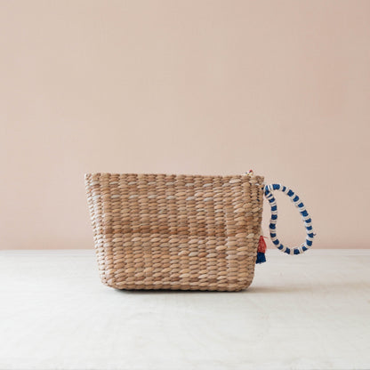 Handbags - Mini Woven Pouch with Wristlet and Embroidered Sardine Can – Handwoven Pouch | LIKHÂ - LIKHÂ