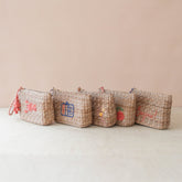 Handbags - Mini Woven Pouch with Wristlet and Embroidered Tomato – Artisan Wristlet | LIKHÂ - LIKHÂ