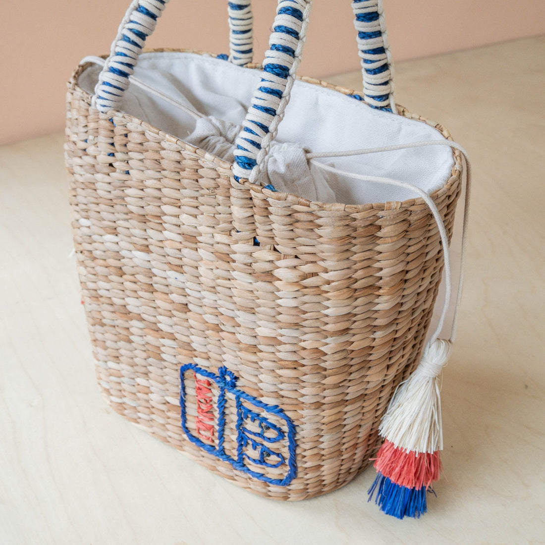 Handbags - Mini Woven Tote Bag with Embroidered Sardine Can – Artisan Tote | LIKHÂ - LIKHÂ