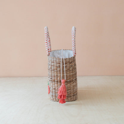 Handbags - Mini Woven Tote Bag with Embroidered Tomato – Everyday Woven Tote | LIKHÂ - LIKHÂ