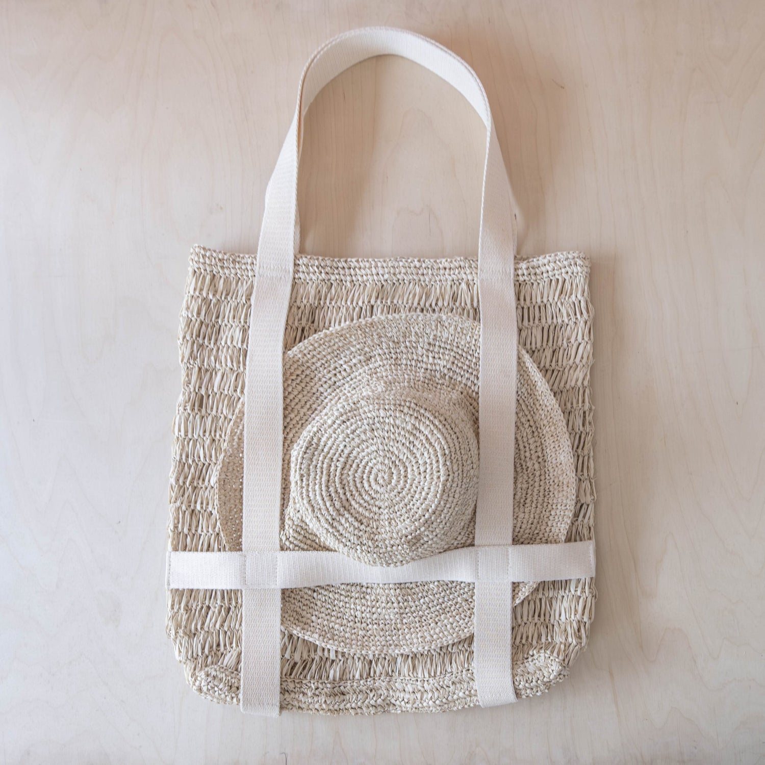Handbags - Raffia Beach Tote with Sun Hat – Handwoven Summer Tote Set | LIKHÂ - LIKHÂ