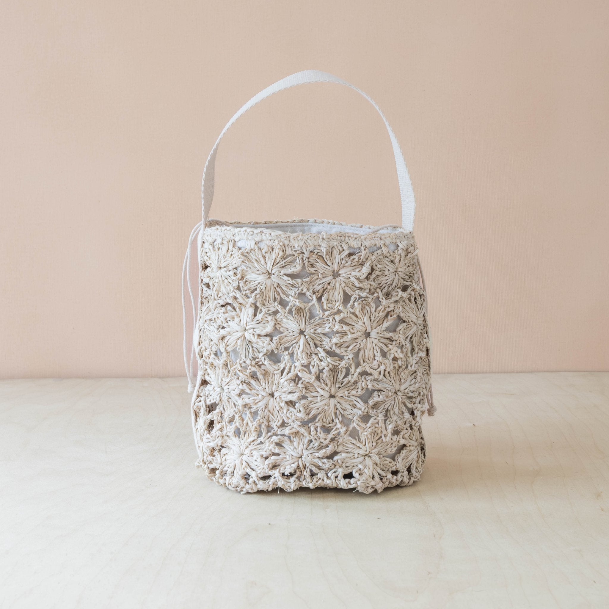 Handbags - Raffia Flower Weave Bucket Bag – Crossbody Handbag | LIKHÂ - LIKHÂ