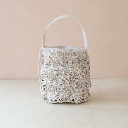 Handbags - Raffia Flower Weave Bucket Bag – Crossbody Handbag | LIKHÂ - LIKHÂ