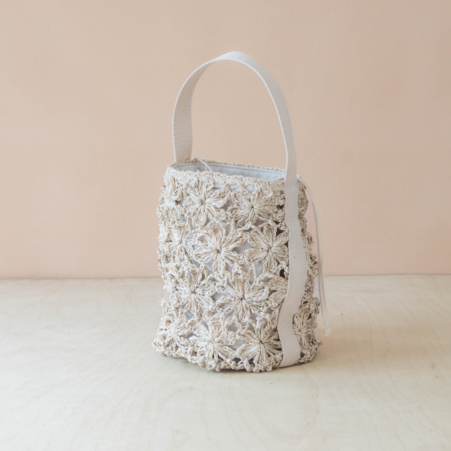 Handbags - Raffia Flower Weave Bucket Bag – Crossbody Handbag | LIKHÂ - LIKHÂ