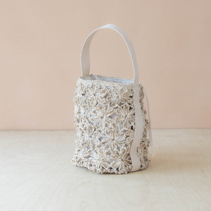 Handbags - Raffia Flower Weave Bucket Bag – Crossbody Handbag | LIKHÂ - LIKHÂ