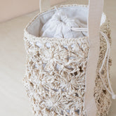 Handbags - Raffia Flower Weave Bucket Bag – Crossbody Handbag | LIKHÂ - LIKHÂ