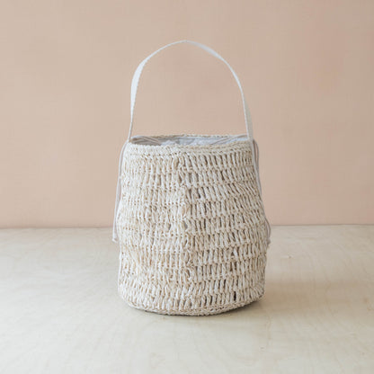 Handbags - Raffia Poste Weave Bucket Bag – Handwoven Shoulder Bag | LIKHÂ - LIKHÂ