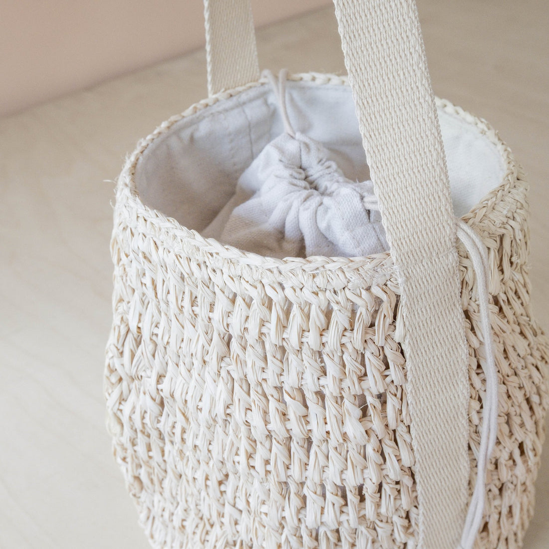 Handbags - Raffia Poste Weave Bucket Bag – Handwoven Shoulder Bag | LIKHÂ - LIKHÂ