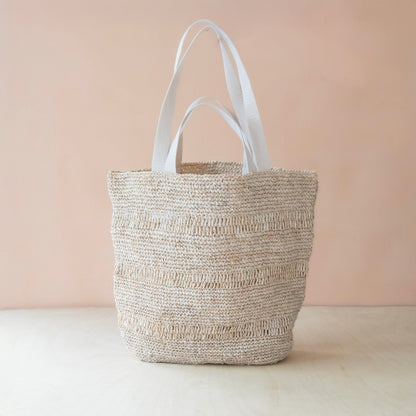 Handbags - Raffia Poste Weave Stripes Tapered Tote – Casual Tote | LIKHÂ - LIKHÂ
