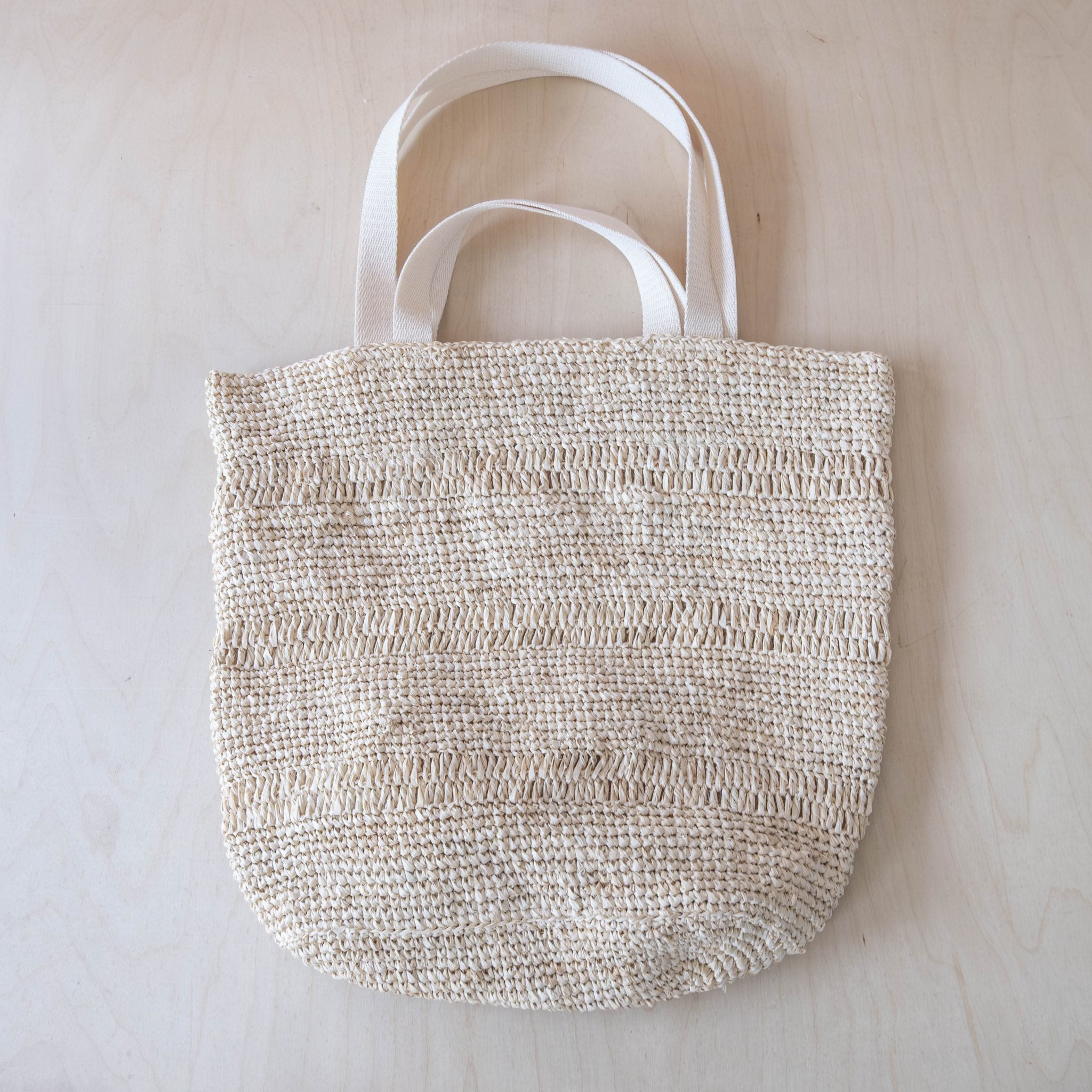 Handbags - Raffia Poste Weave Stripes Tapered Tote – Casual Tote | LIKHÂ - LIKHÂ
