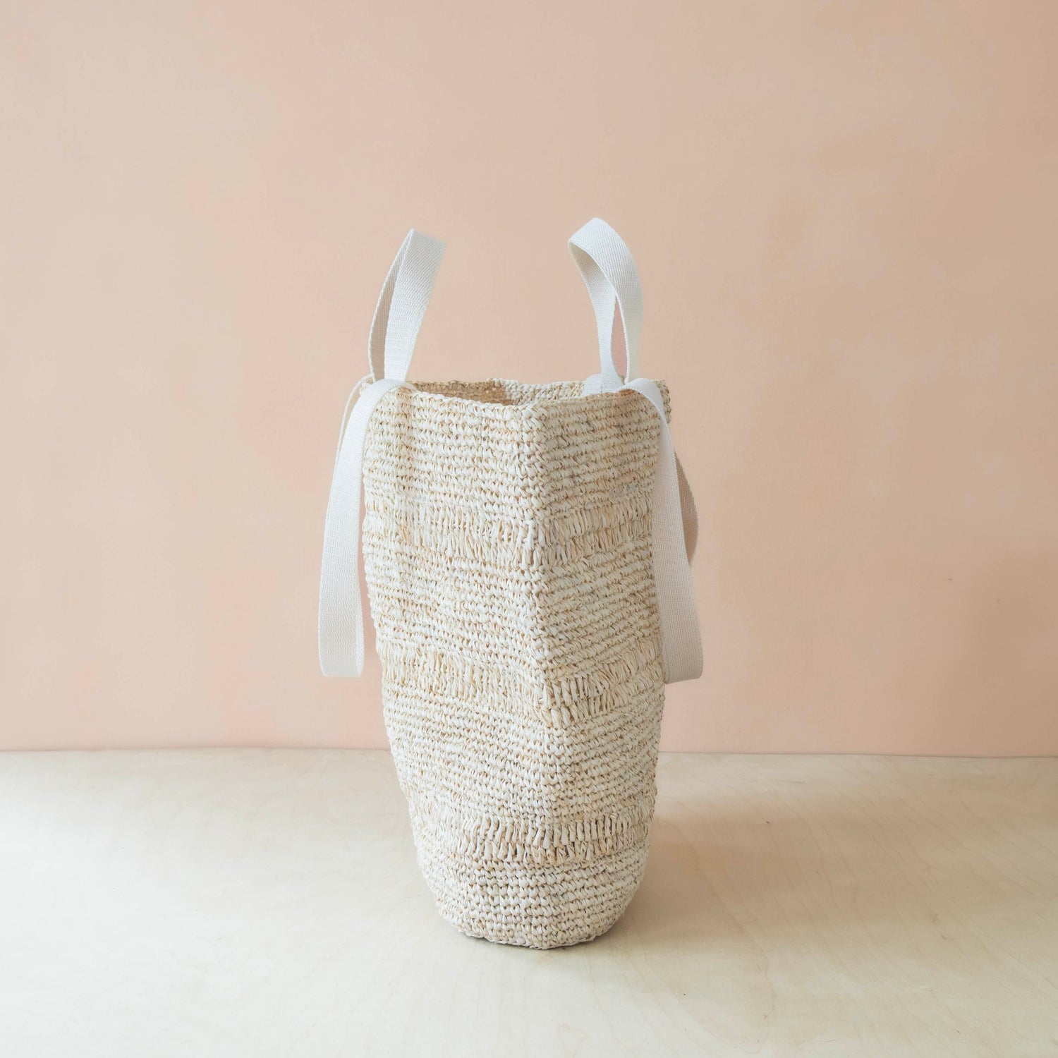 Handbags - Raffia Poste Weave Stripes Tapered Tote – Casual Tote | LIKHÂ - LIKHÂ