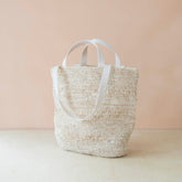 Handbags - Raffia Poste Weave Stripes Tapered Tote – Casual Tote | LIKHÂ - LIKHÂ