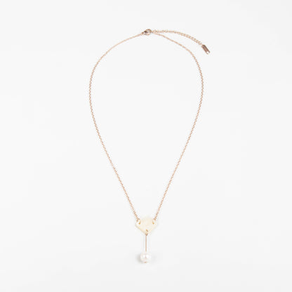 Jewelry, necklace - White Diamond + Pearl Drop Mother of Pearl Necklace - Elegant Necklace | LIKHA - LIKHÂ