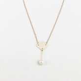 Jewelry, necklace - White Diamond + Pearl Drop Mother of Pearl Necklace - Elegant Necklace | LIKHA - LIKHÂ