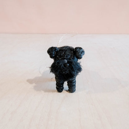 Ornaments - Schnauzer Ornament - Coco Coir Dog Charm | LIKHÂ - LIKHÂ