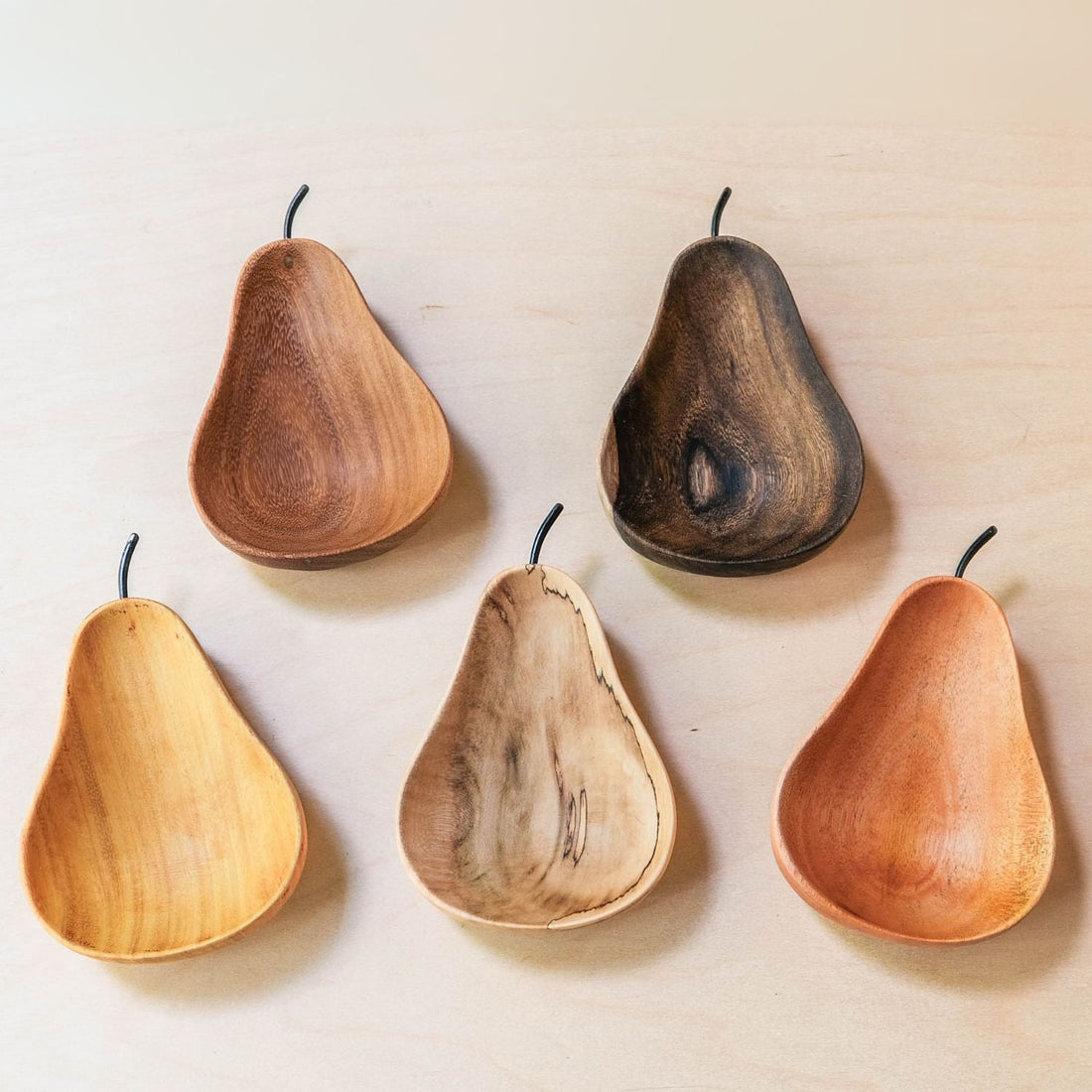  - Pear Wooden Tray - Handcrafted Assorted Wood Serving Trays | LIKHÂ - LIKHÂ