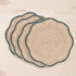 Placemats - Blue Trim Scallop Placemats, set of 4 – Artisan Woven Table Mats | LIKHÂ - LIKHÂ
