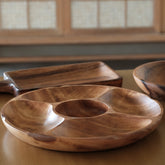 Serving Tray - 5 - Compartment Serving Tray - Acacia Wood | LIKHÂ - LIKHÂ