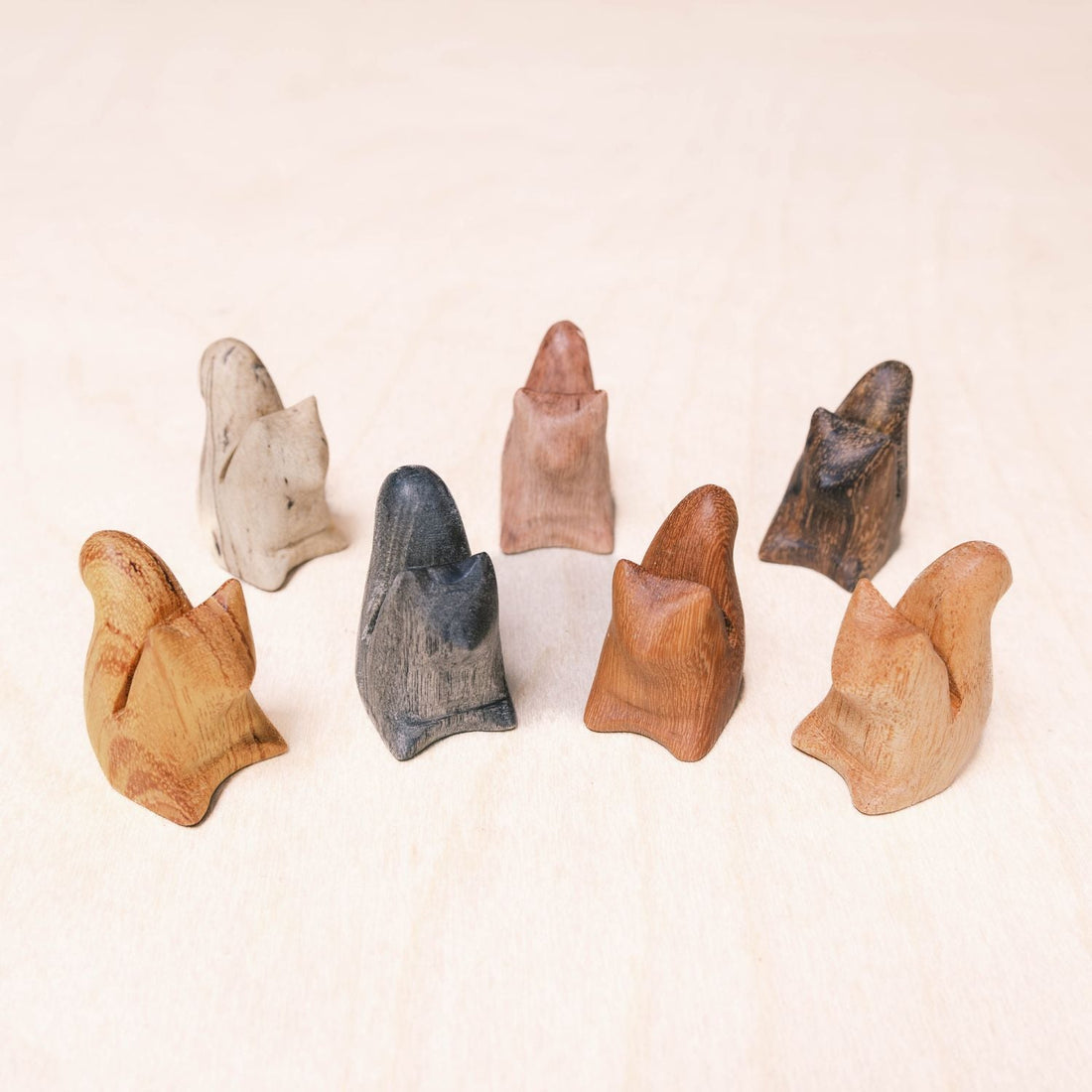  - Wooden Squirrel Figurines - Small Handcrafted Animal Accent | LIKHÂ - LIKHÂ
