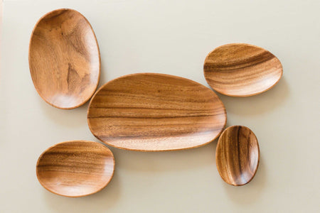 - Acacia Oval 12" Wood Tray - Wooden Dish | LIKHA - LIKHÂ