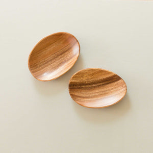- Acacia Wood 7" Oval Plate, set of 2 | LIKHA - LIKHÂ