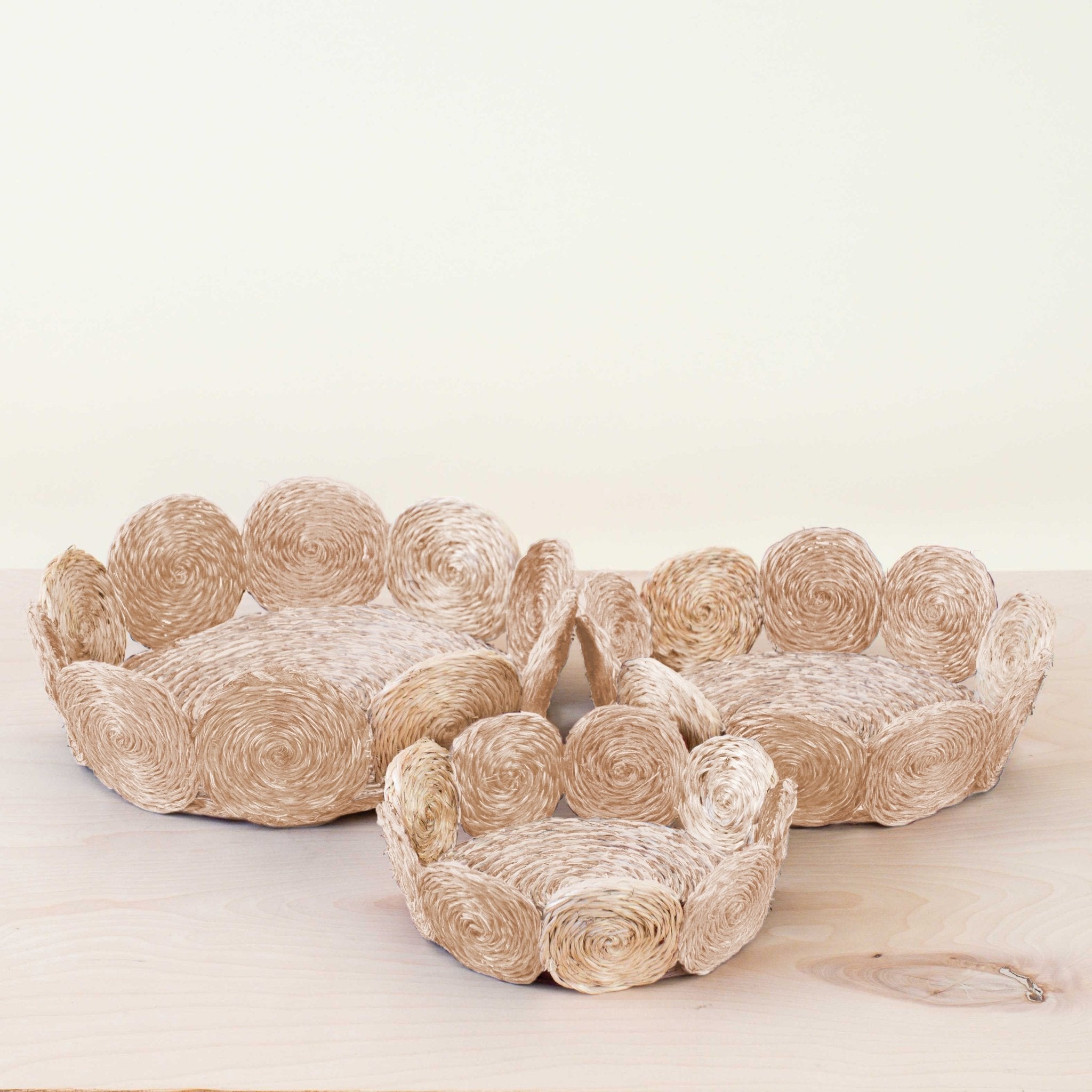 Baskets - Natural Woven Fruit Basket - Storage Basket, set of 3 | LIKHA - LIKHÂ