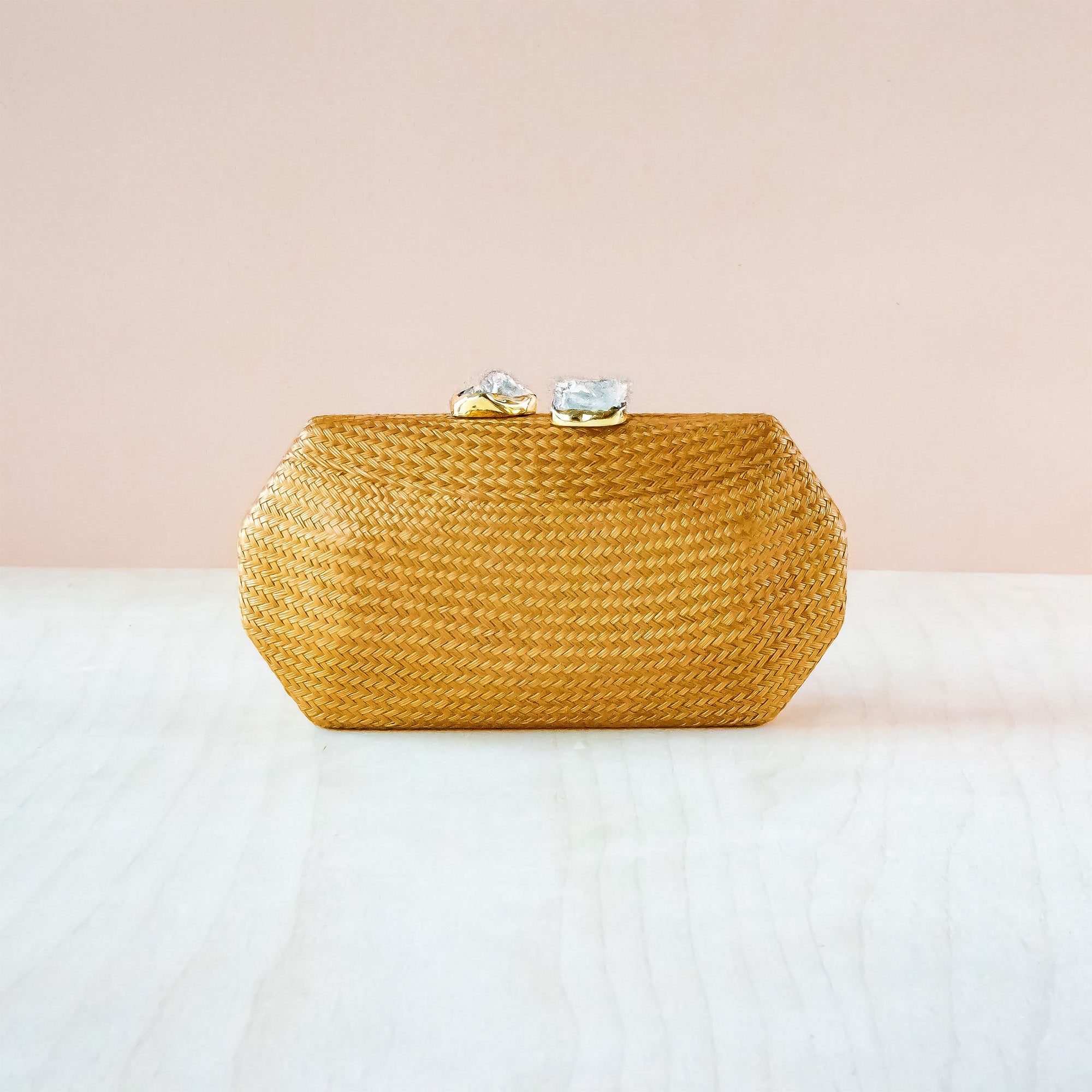 Clutches - Camel Clutch Bag - Woven Clutch Purse | LIKHA - LIKHÂ