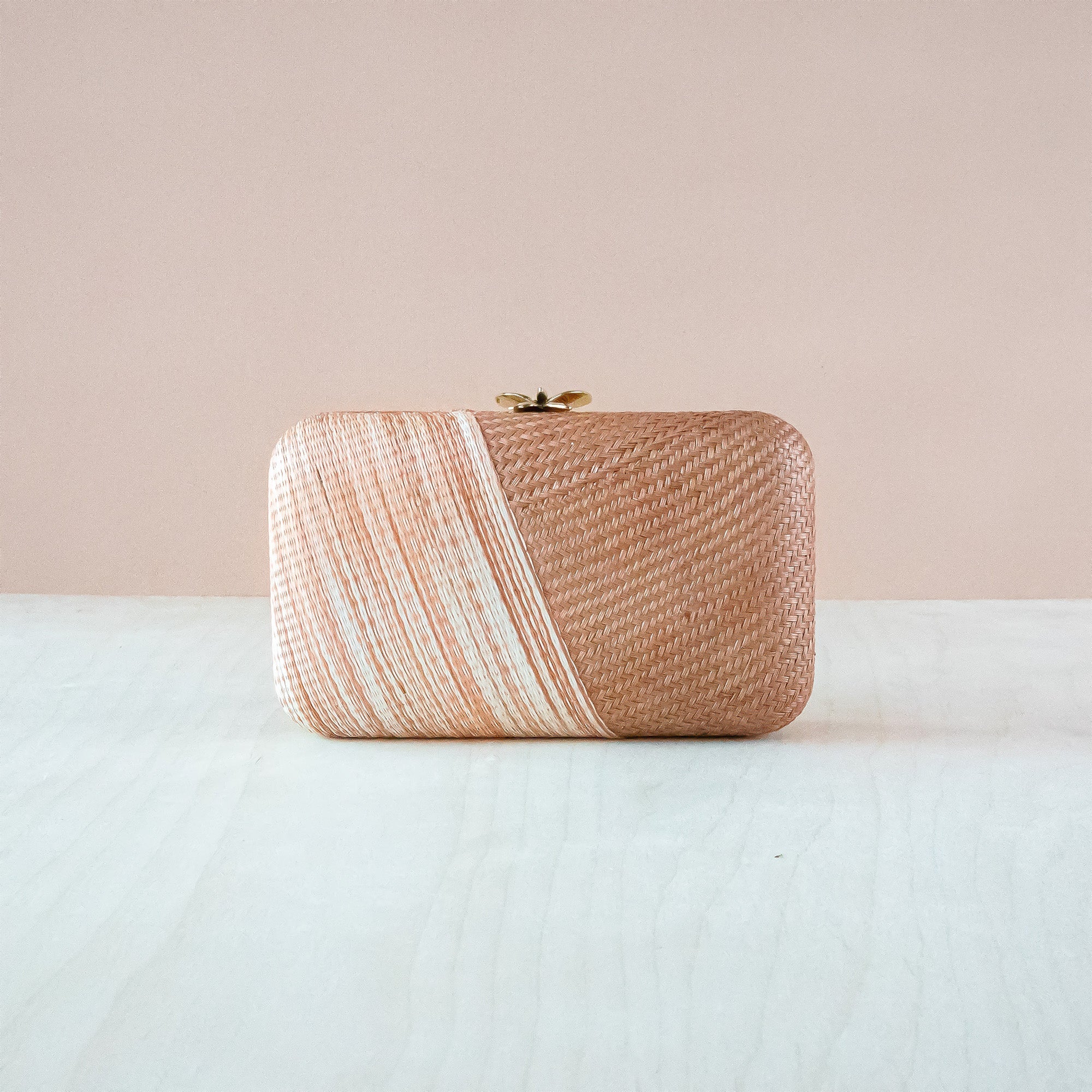 Coral Kimono Clutch Bag Straw Purse LIKHA LIKH