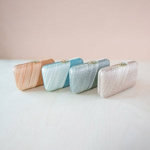 Clutches - Dusty Rose Kimono Clutch Purse - Handwoven Straw Bag | LIKHA - LIKHÂ