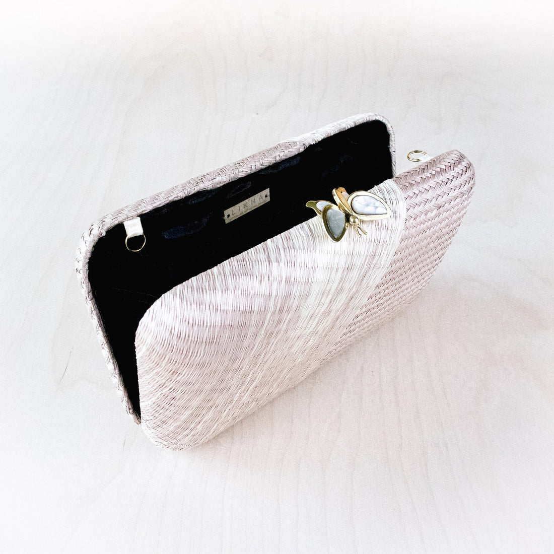 Clutches - Dusty Rose Kimono Clutch Purse - Handwoven Straw Bag | LIKHA - LIKHÂ