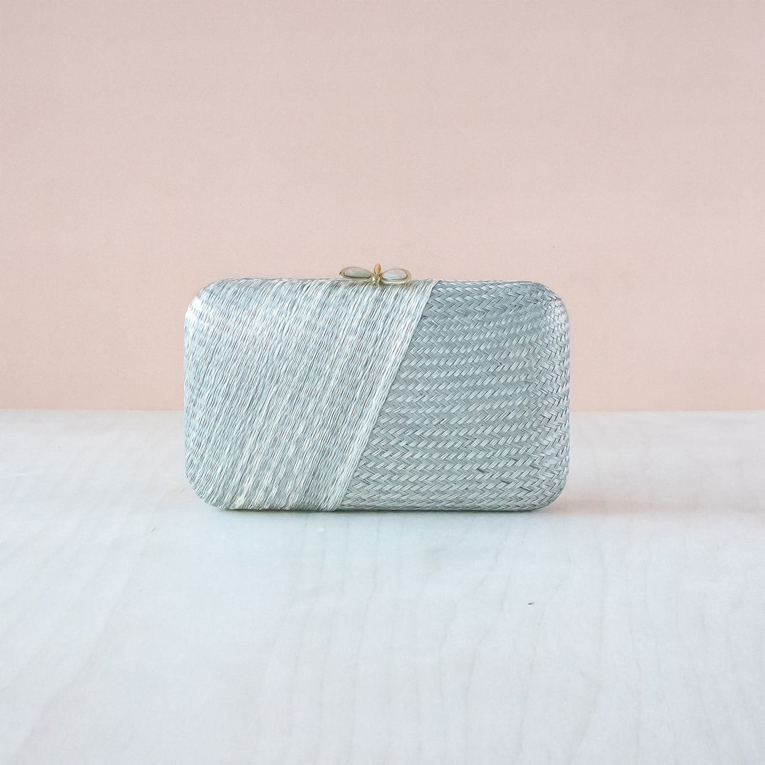 Clutches - Misty Grey Kimono Woven Purse - Handcrafted Clutches | LIKHA - LIKHÂ