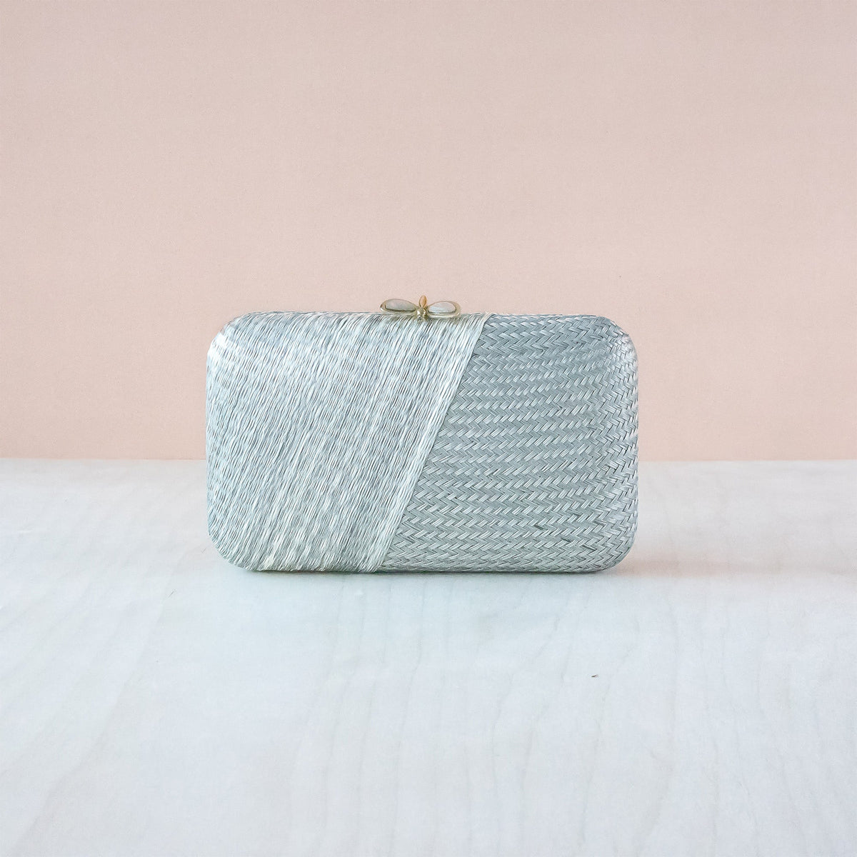 Clutches - Misty Grey Kimono Woven Purse - Handcrafted Clutches | LIKHA - LIKHÂ