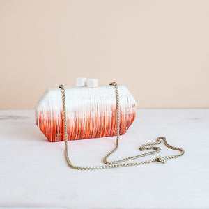 Clutches - Orange Clutch Purse - Handmade Clutch | LIKHÂ - LIKHÂ