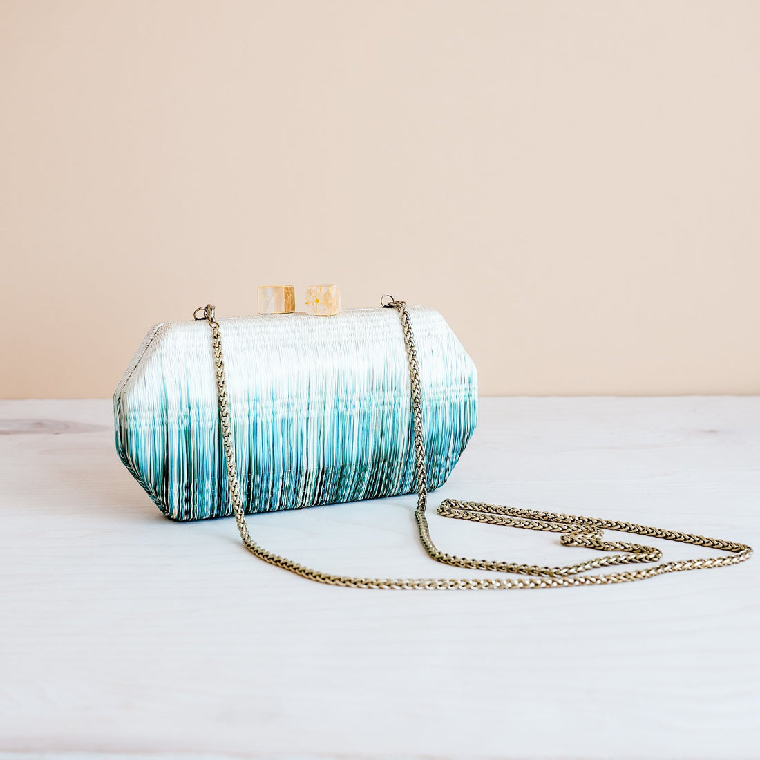 Clutches - Teal Clutch Bag - Handmade Clutch | LIKHÂ - LIKHÂ