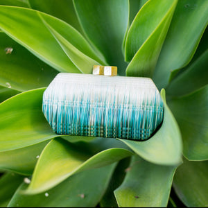 Clutches - Teal Clutch Bag - Handmade Clutch | LIKHÂ - LIKHÂ