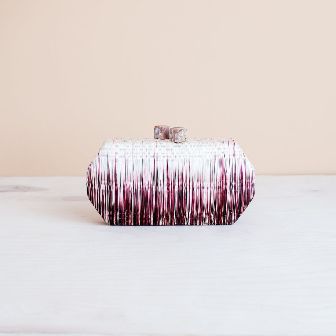 Clutches - Wine Colored Clutch - Woven Clutch Purse | LIKHÂ - LIKHÂ