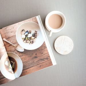 Coasters - White Mother of Pearl Coasters | LIKHÂ - LIKHÂ