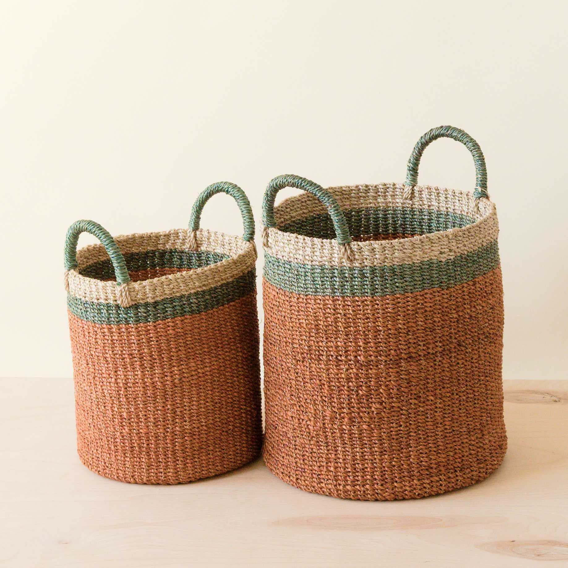 - Coral Baskets with Handle, set of 2 - Woven Baskets | LIKHA - LIKHÂ