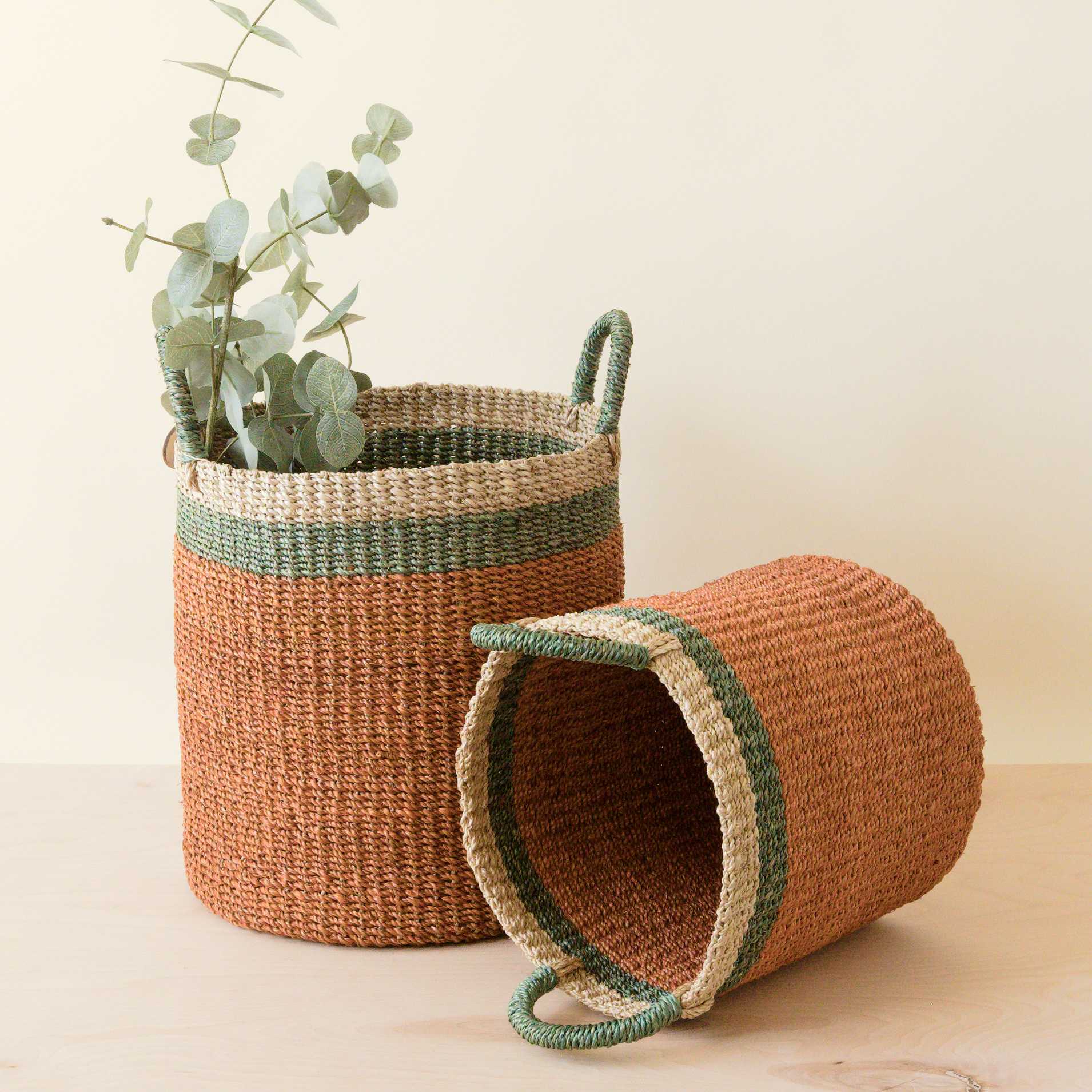 - Coral Baskets with Handle, set of 2 - Woven Baskets | LIKHA - LIKHÂ