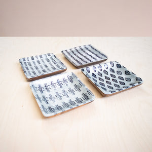 Decorative Plates - Capiz + Acacia Plate - African XOXO, Square | LIKHÂ - LIKHÂ