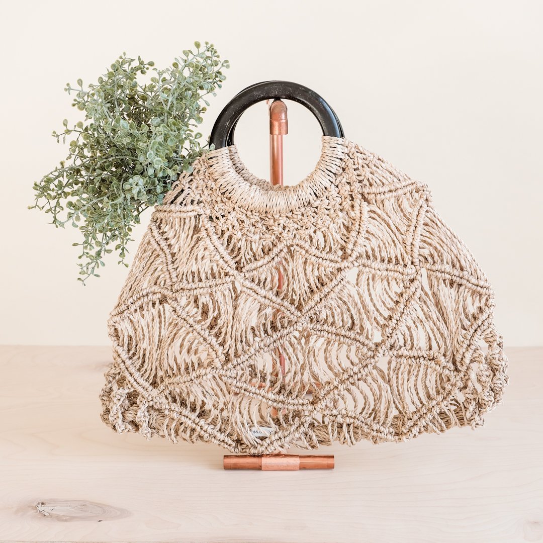 Handbags - Macramé Handbag, Natural | LIKHÂ - LIKHÂ