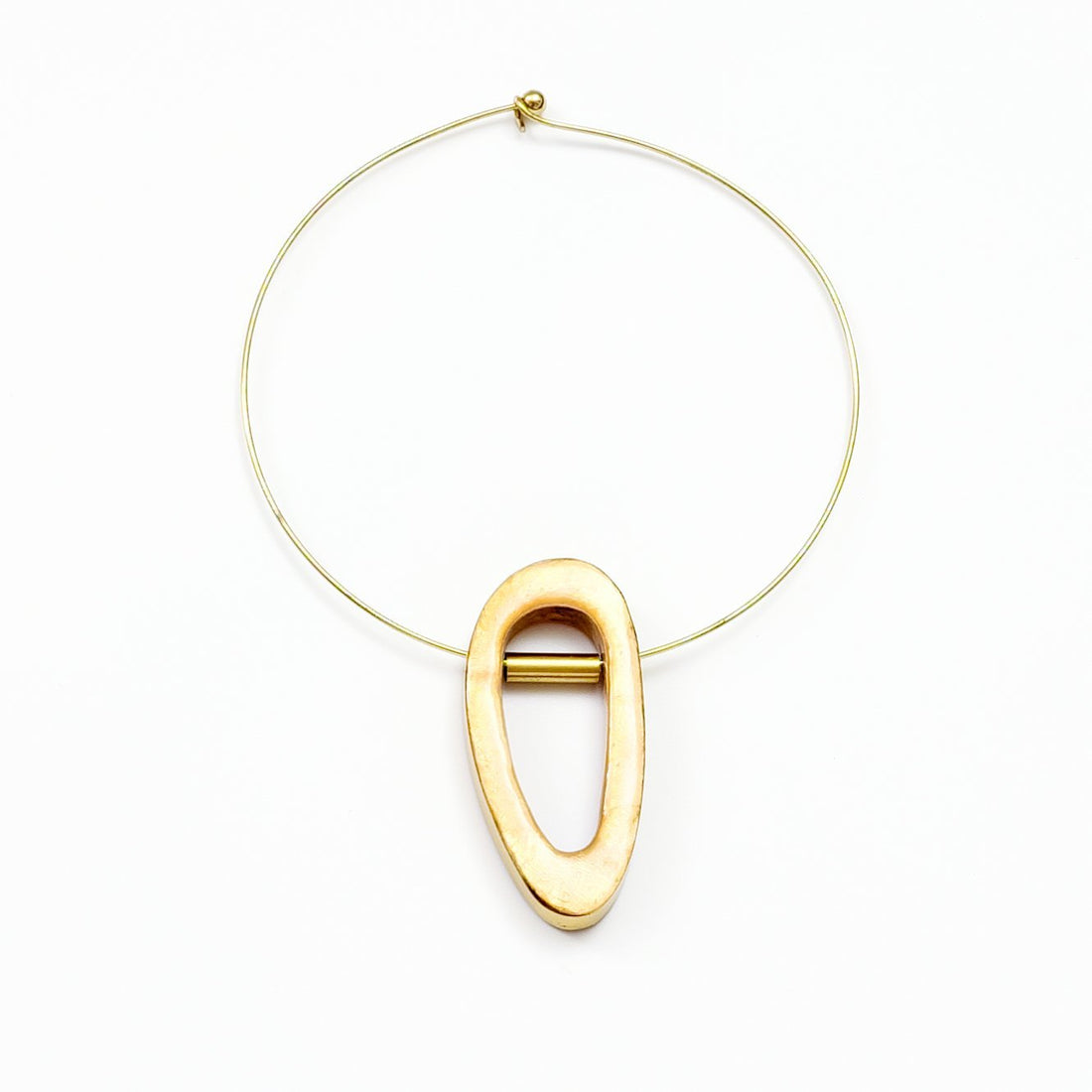 Jewelry - Capiz Shell Necklace - Orbita Brass Choker | LIKHÂ - LIKHÂ