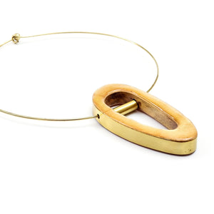 Jewelry - Capiz Shell Necklace - Orbita Brass Choker | LIKHÂ - LIKHÂ