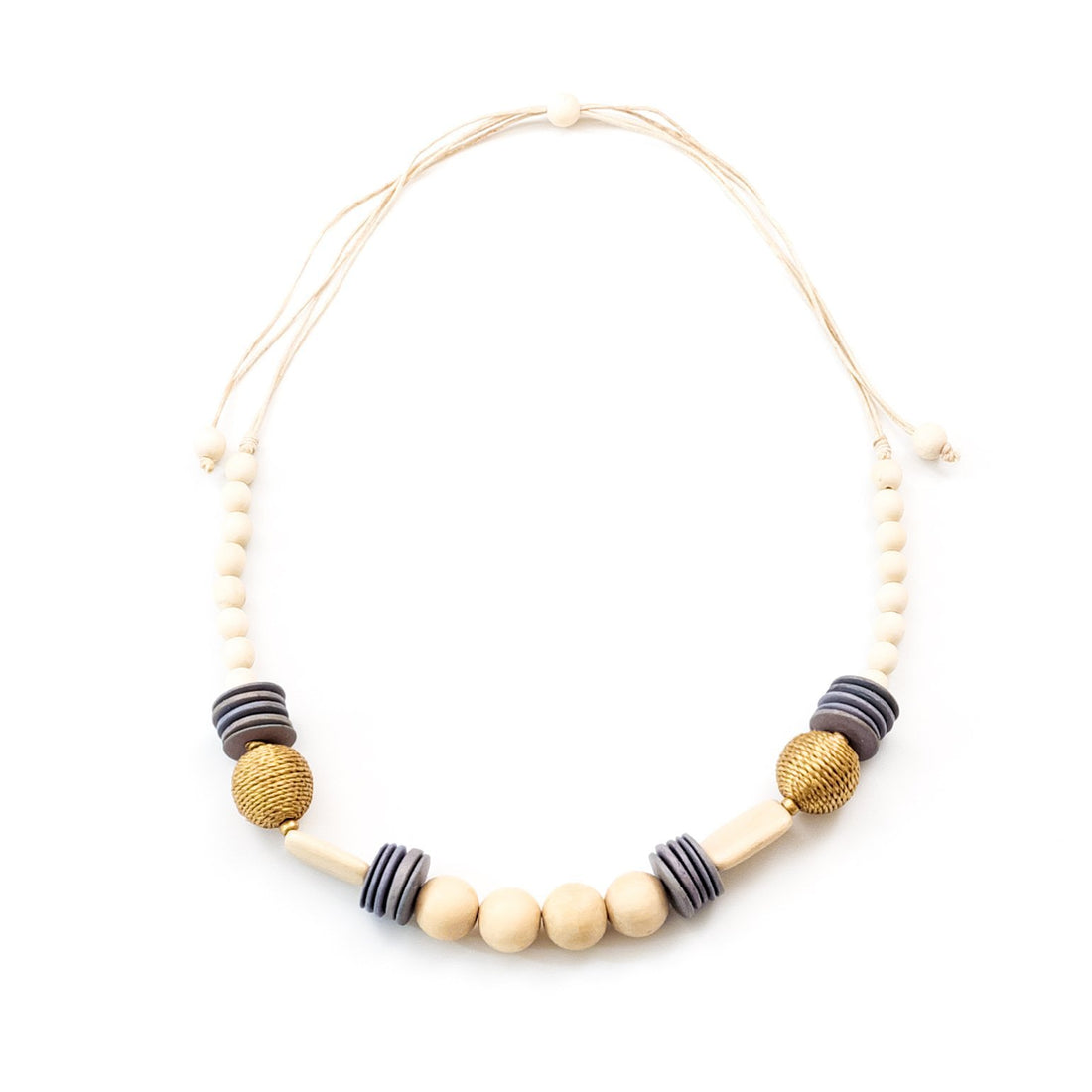 Jewelry - Cream Bead Necklace - Artisan Necklace | LIKHÂ - LIKHÂ