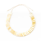 Jewelry - Mother of Pearl Statement Necklace - Golden Yellow | LIKHÂ - LIKHÂ