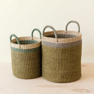 - Olive Baskets with Handle, set of 2 - Natural Baskets | LIKHA - LIKHÂ