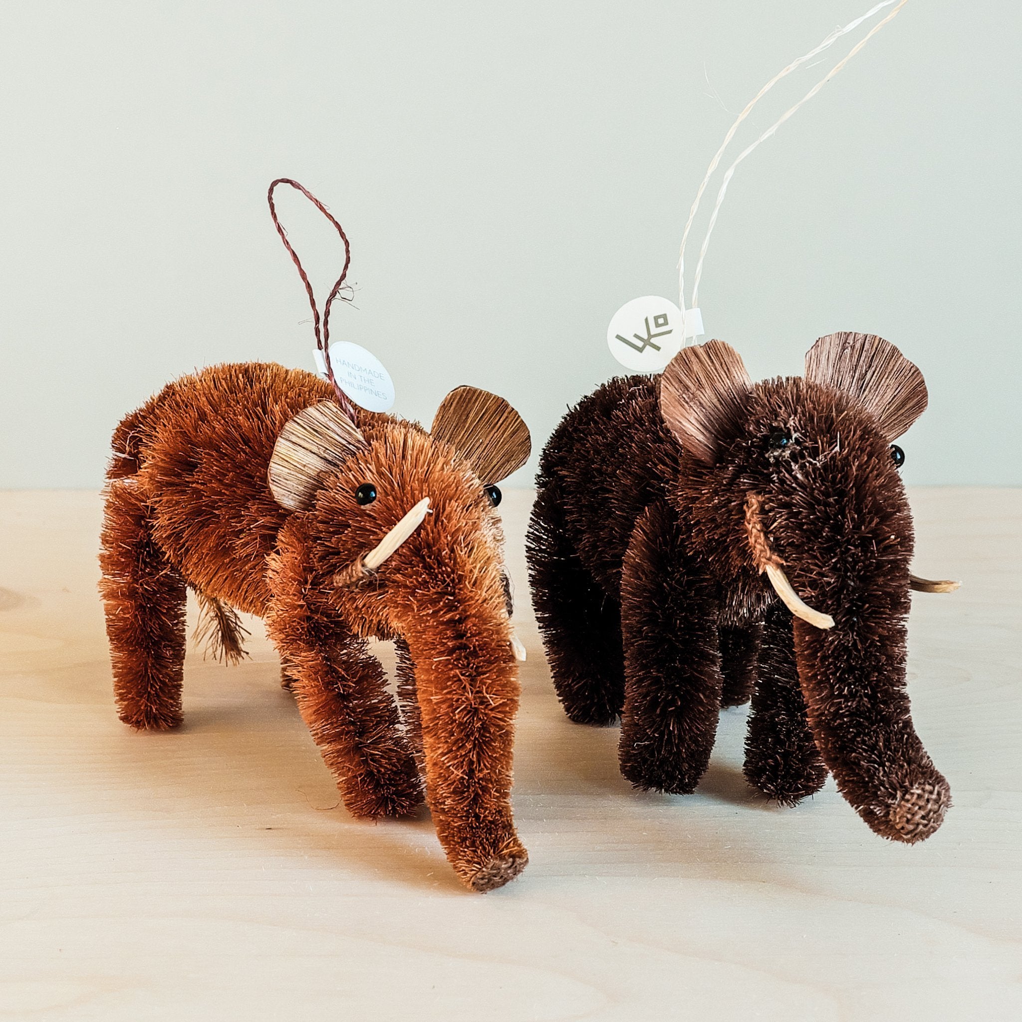 Ornaments - Elephant Ornament, Dark Brown - Bottlebrush Ornaments | LIKHÂ - LIKHÂ