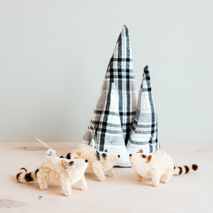 Ornaments - Raccoon Ornament, Black - Hanging Ornaments | LIKHÂ - LIKHÂ