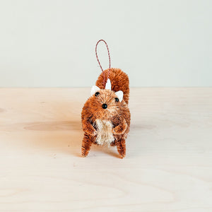 Ornaments - Squirrel Ornament, Mahogany - Bottle Brush Ornaments | LIKHÂ - LIKHÂ