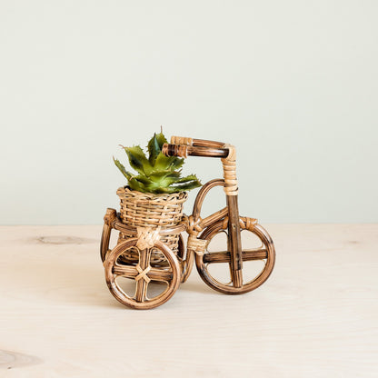 Planters - Bicycle Rattan Planter, small - Handmade Planters | LIKHÂ - LIKHÂ